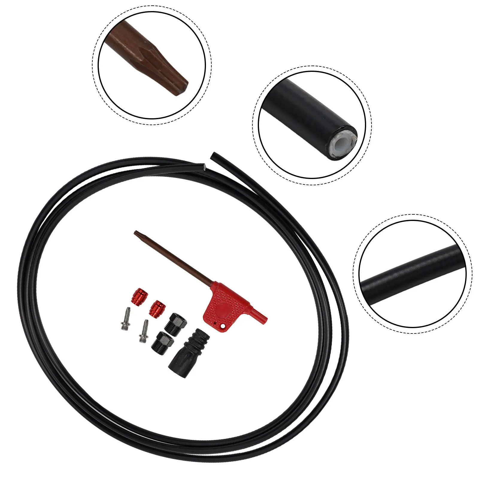 

Connector Brake Hose Kit 2 Meters Bicycle Accessories Disc Brake Rubber+Steel For Sram RED AXS FORCE AXS Durable