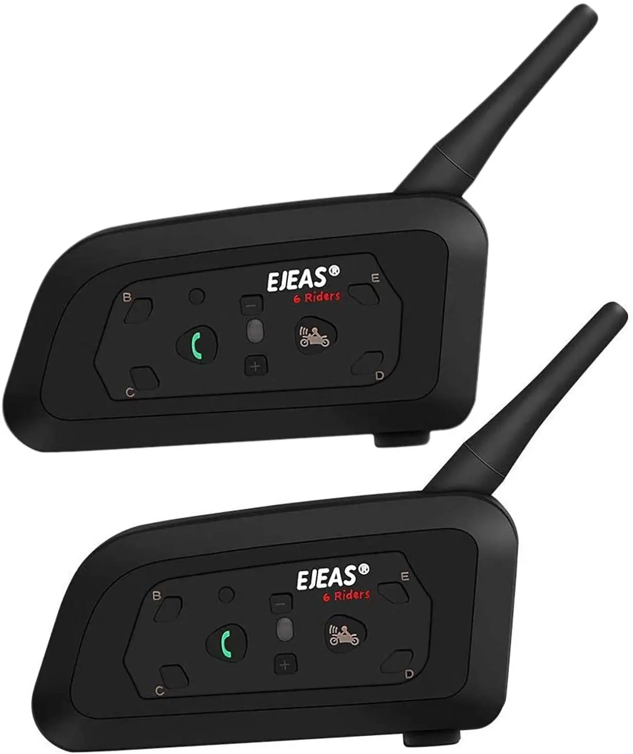 

EJEAS V6 PRO BT Motorcycle Intercom Helmet Headset 6 Riders 1200m Communicator Interphone 2pcs