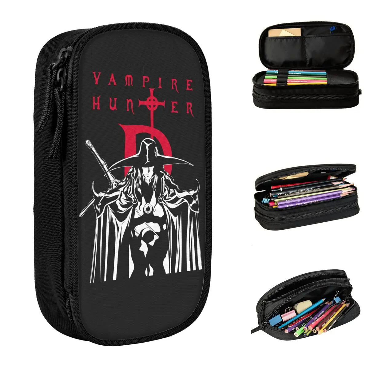

Vampire Hunter D Hellsing Pencil Cases Fashion Anime Pen Bag Student Big Capacity Students School Gift Pencilcases