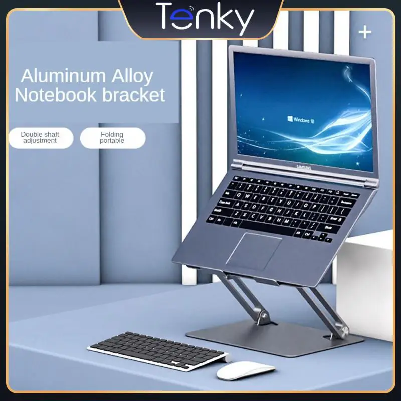 

Aluminum Alloy Computer Bracket Multifunctional Foldable Notebook Bracket Non-slip Dual-axis Adjustment Computer Accessories