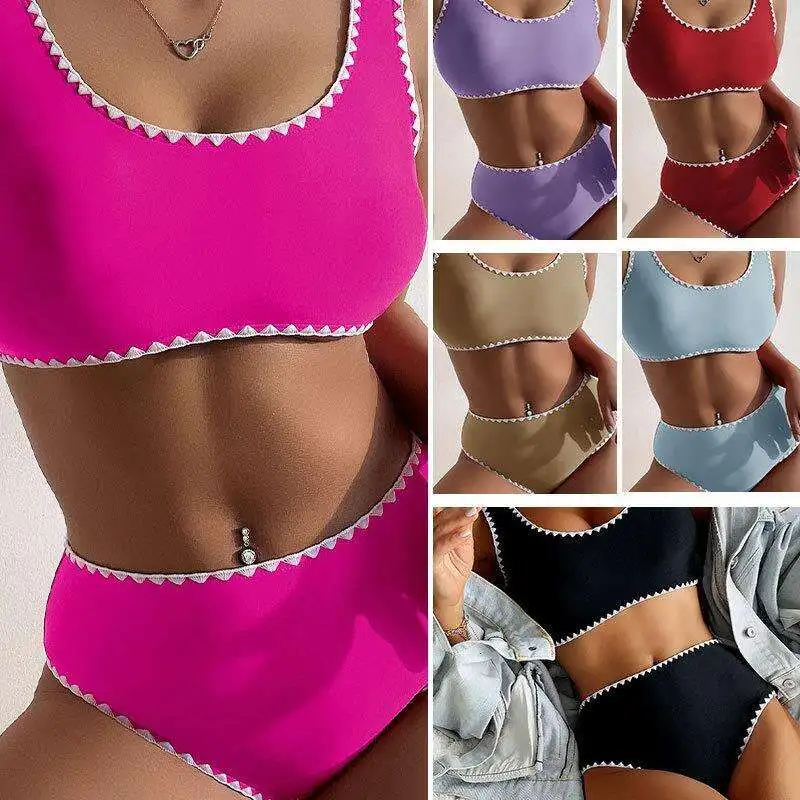

Swimsuit Solid Color Ing Women Split