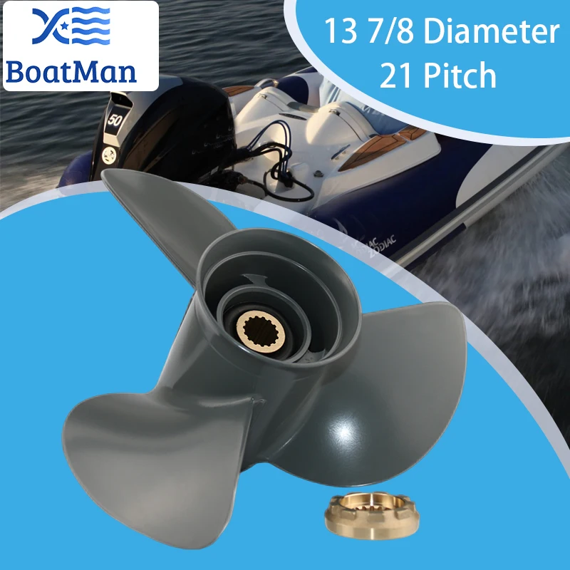 

BoatMan 13 7/8x21 Outboard Propeller For Honda Engine 4 Stroke BF 60HP -130HP Aluminum Motor 15 Tooth RH Boat Accessories