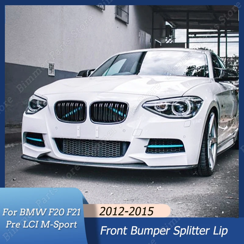 

Front Bumper Separator Bumper Lip Body Kit Lip Separator For BMW 1 Series F20 F21 M135i Pre LCI M-Sport 2012-2015 Gloss Black