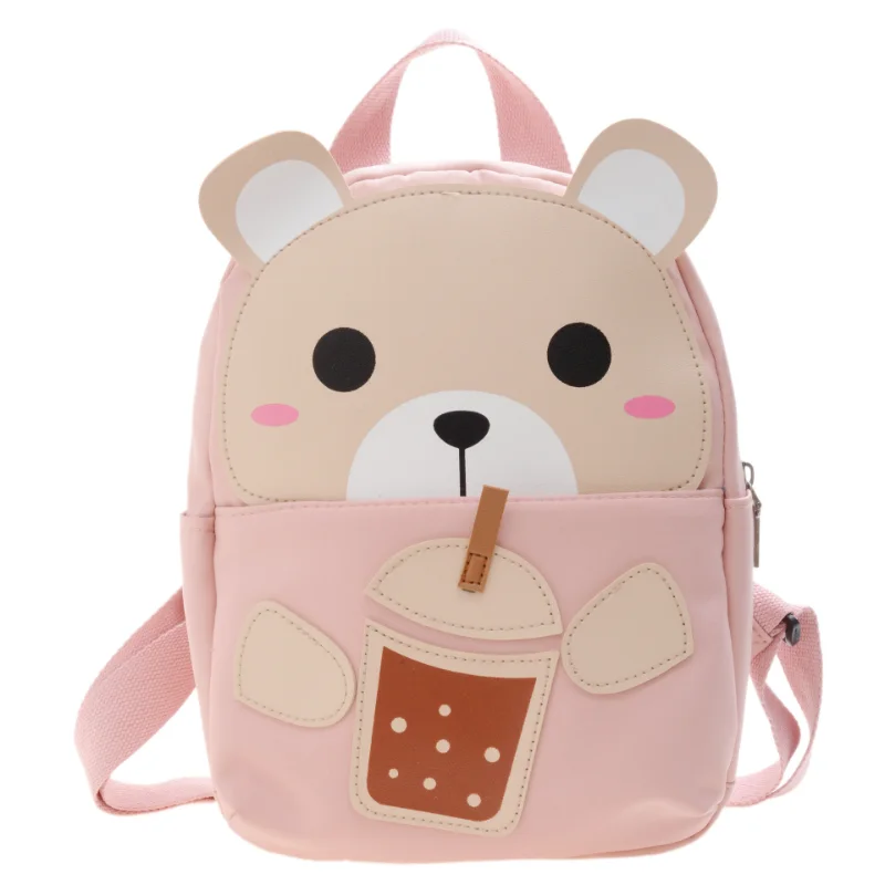 New Children Fashion School Bags Boys Girls Cartoon Backpack Cute Baby Bear Schoolbag Gift
