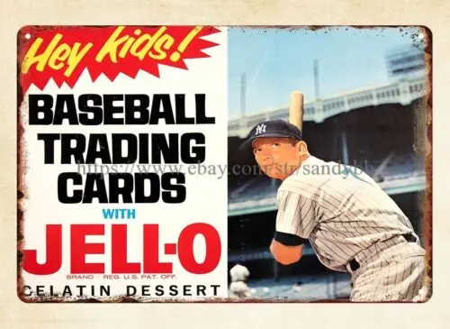 Идеи декора гаража 1962-63 Мантия JELL O Рекламная металлическая жестяная вывеска