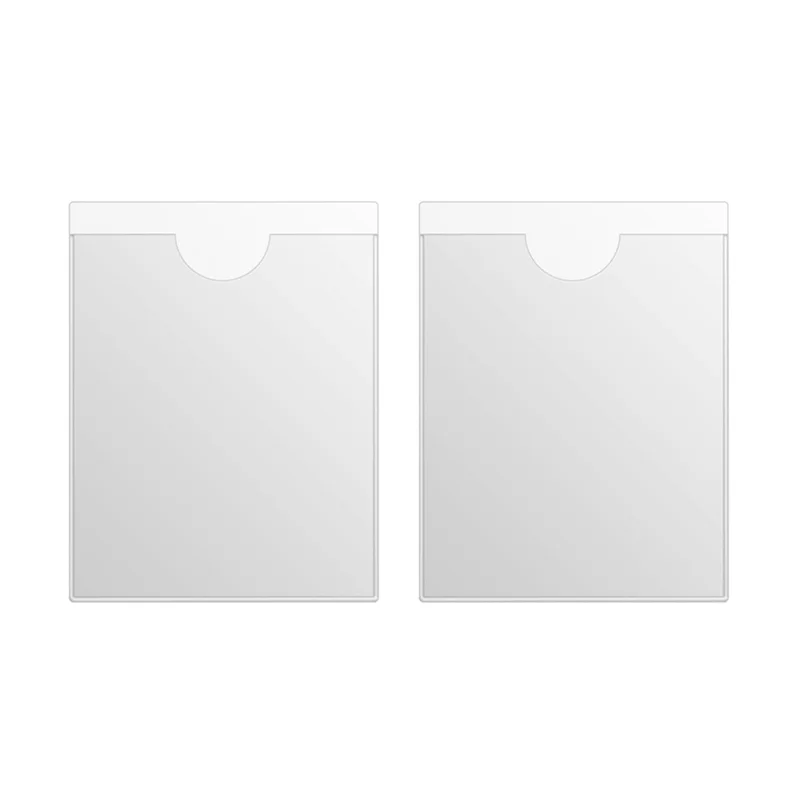

10PCS Self-Adhesive Plastic Pockets Holders Label Stickers for Protection 7*10cm Students Supply