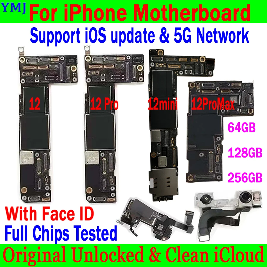 С/без идентификатора лица для материнской платы iPhone 12 поддержка обновления и