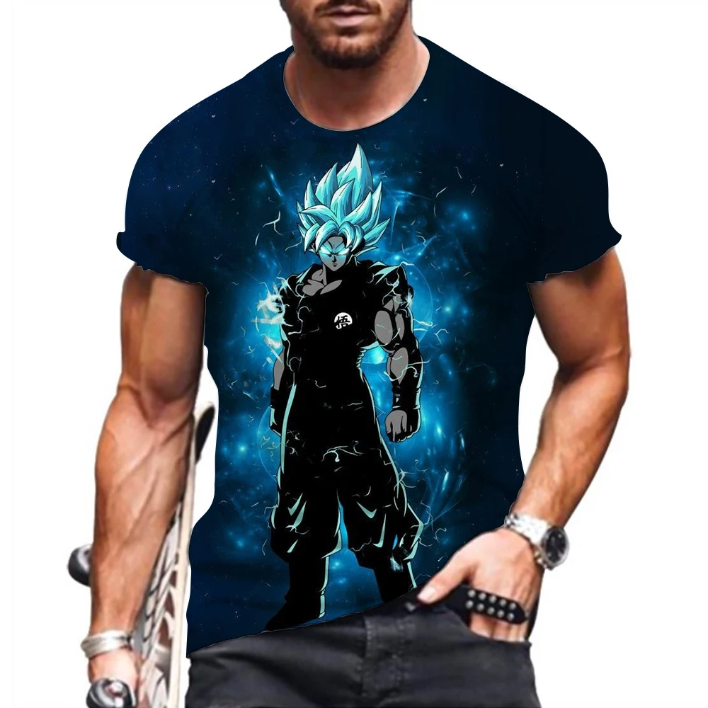 

T-shirt Men Ropa Men's Short Sleeve Dragon Ball Z 2024 Goku Trend Tops Vegeta Shirts T-shirts Clothing High Quality Y2k