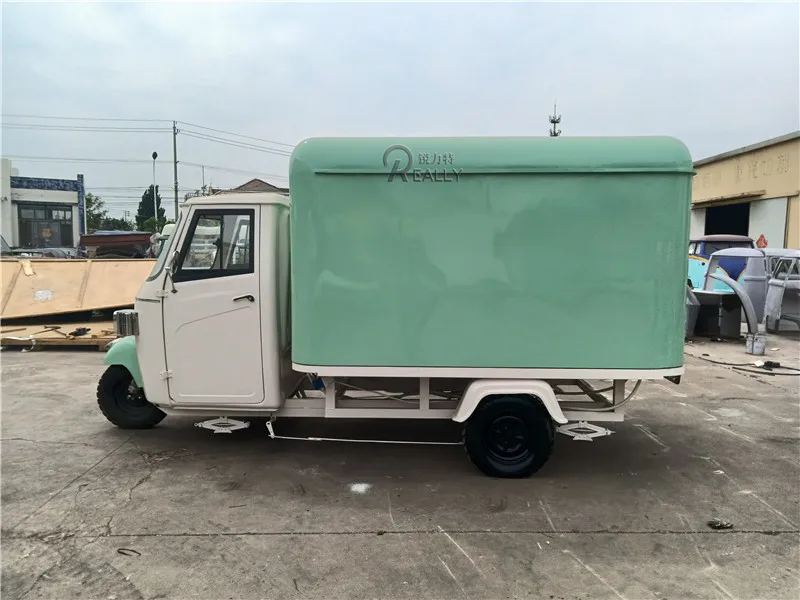 Customized Cafe Cart Mobile Fast Food Truck Trailer Street Mobile Electric Tricycle Beer Wine Cart For Sales