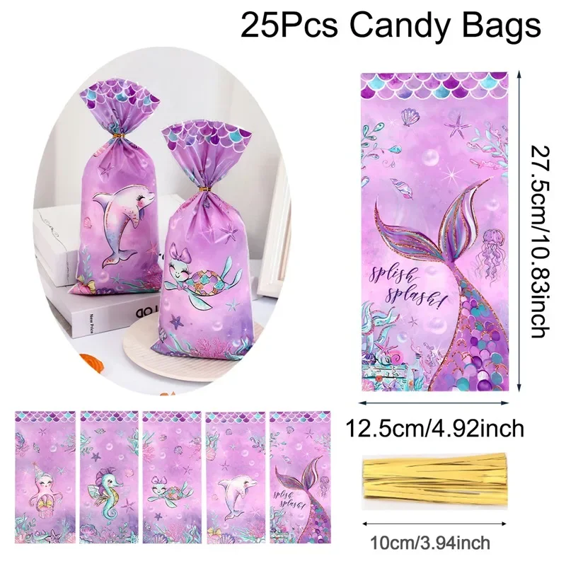 

Подарочные пакеты с тематикой русалок для девочек