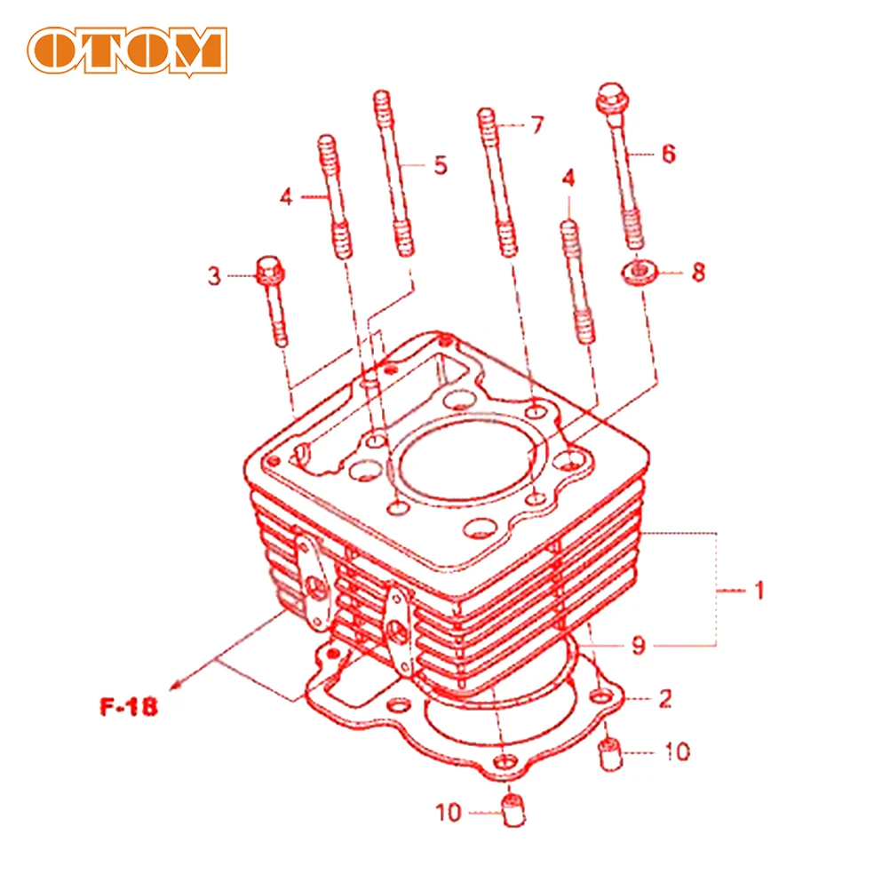 OTOM мотоциклетный XR440 воздушный цилиндр поршневое кольцо фотокомплект 90 мм с