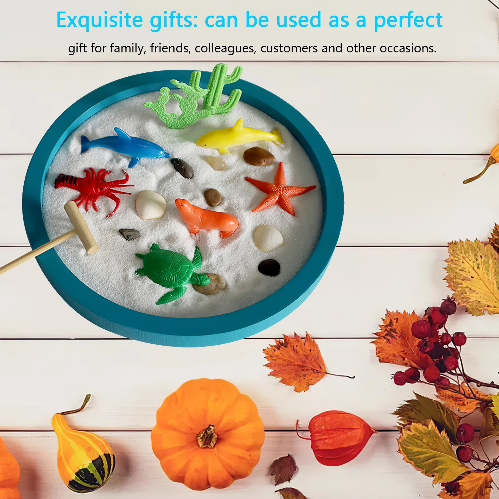 

Креативный Забавный новый пляжный песочный стол с животными, морской микро-пейзаж, детские игрушки, черепаха, ракушки, аксессуары, украшени...