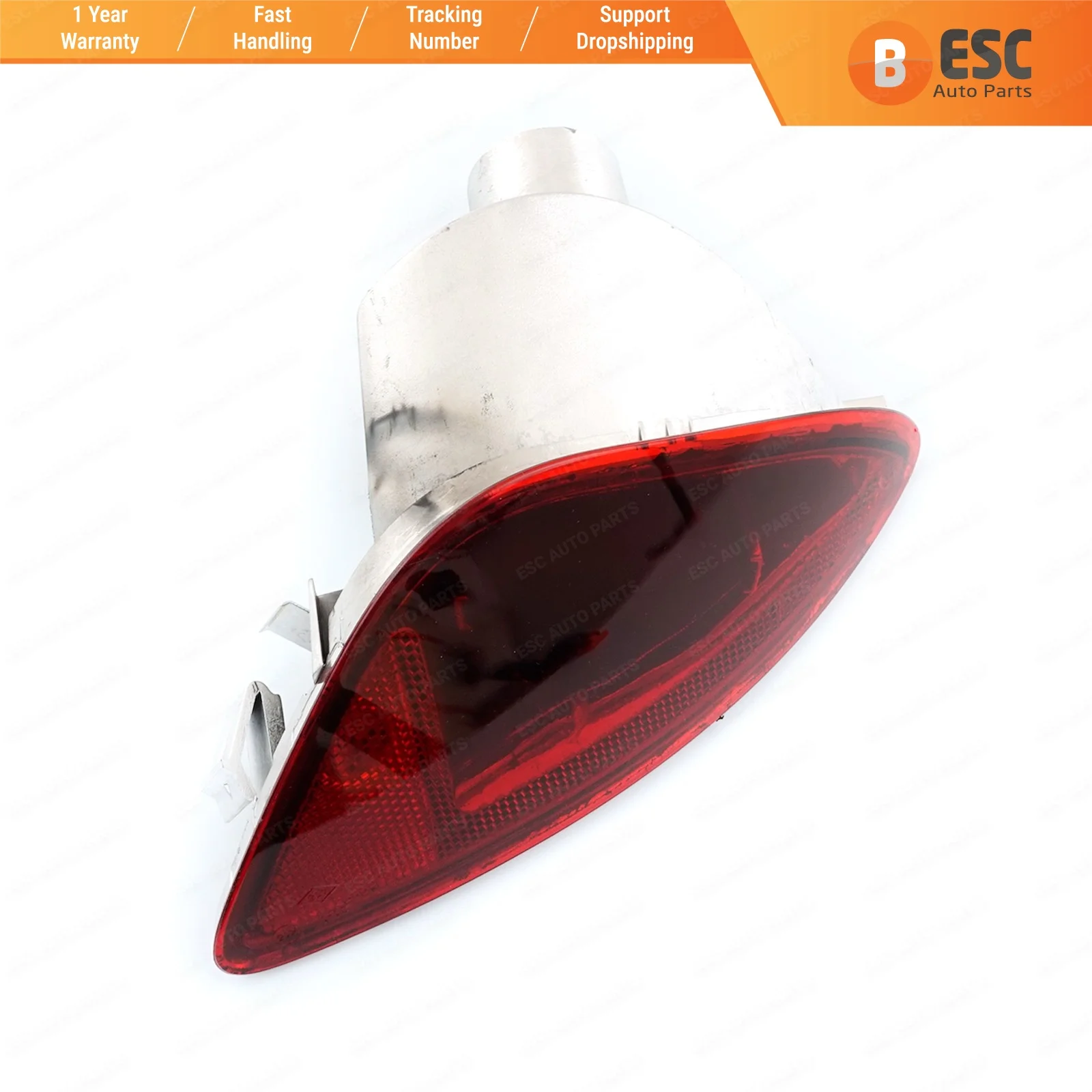 

ESP988-1 Rear Bumper Tail Fog End Light Lamp Lens Reflector 8200776055 Left Side for Renault Clio MK3 Made in Turkey