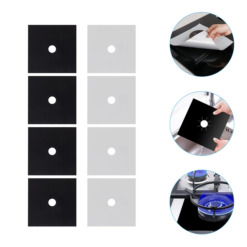 

Stove Burner Covers Gas Range Protector Linersprotectors Cover Resistant Cooking Clean Heat Mat Square Reusable Liner Kitchen