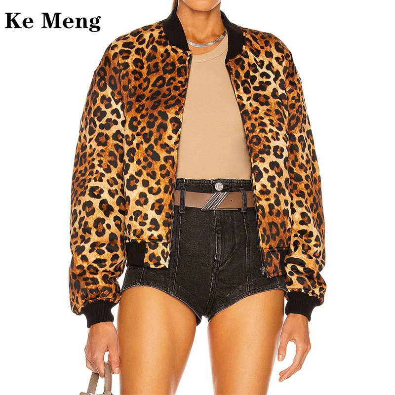 

Женская зимняя куртка, Новинка осени 2023, корейская модная куртка с хлопковой подкладкой и леопардовым принтом, утепленная теплая куртка-пилот y2k, пальто