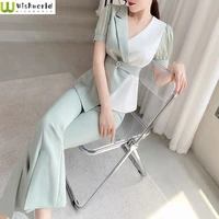 2022 new korean fashion professional suit womens spring and summer temperament celebrity two piece elegant womens suit