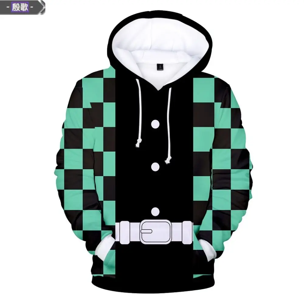 

2022 Hot Sale Demon Killer 3D Harajuku Kimetsu No Yaiba Hooded Sweatshirt Cosplay Casual Fashion Pullover Men's Women's Hoodies
