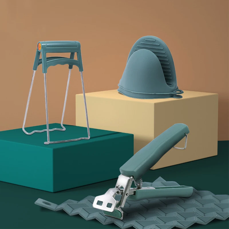 

Anti-scald Clamp Bowl Clip Pot Dish Holder High Temperature Resistant Non-slip Stainless Steel Gripper Kitchen Tools