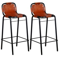 bar stool chair counter stools set of 2 kitchen decor for counter real genuine leather