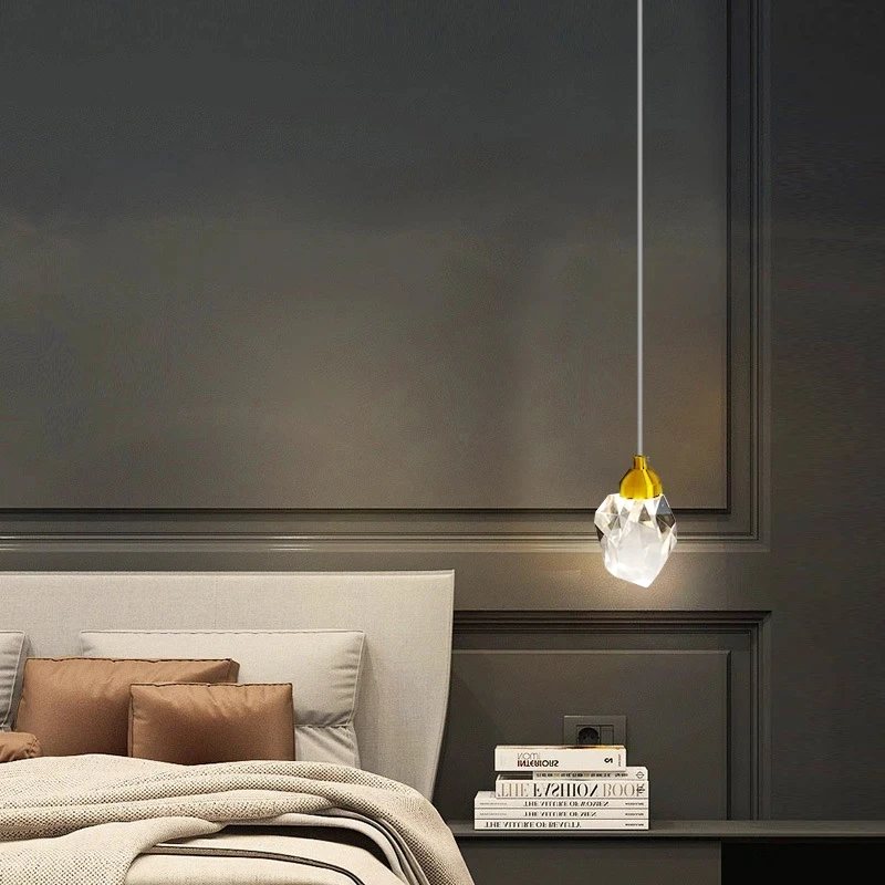 Nordic Crystal Pendant Light for Living Room Bar Hanging  Lustre  For Bedroom Bedside LED Wall Lights Indoor Lighting Fixtures