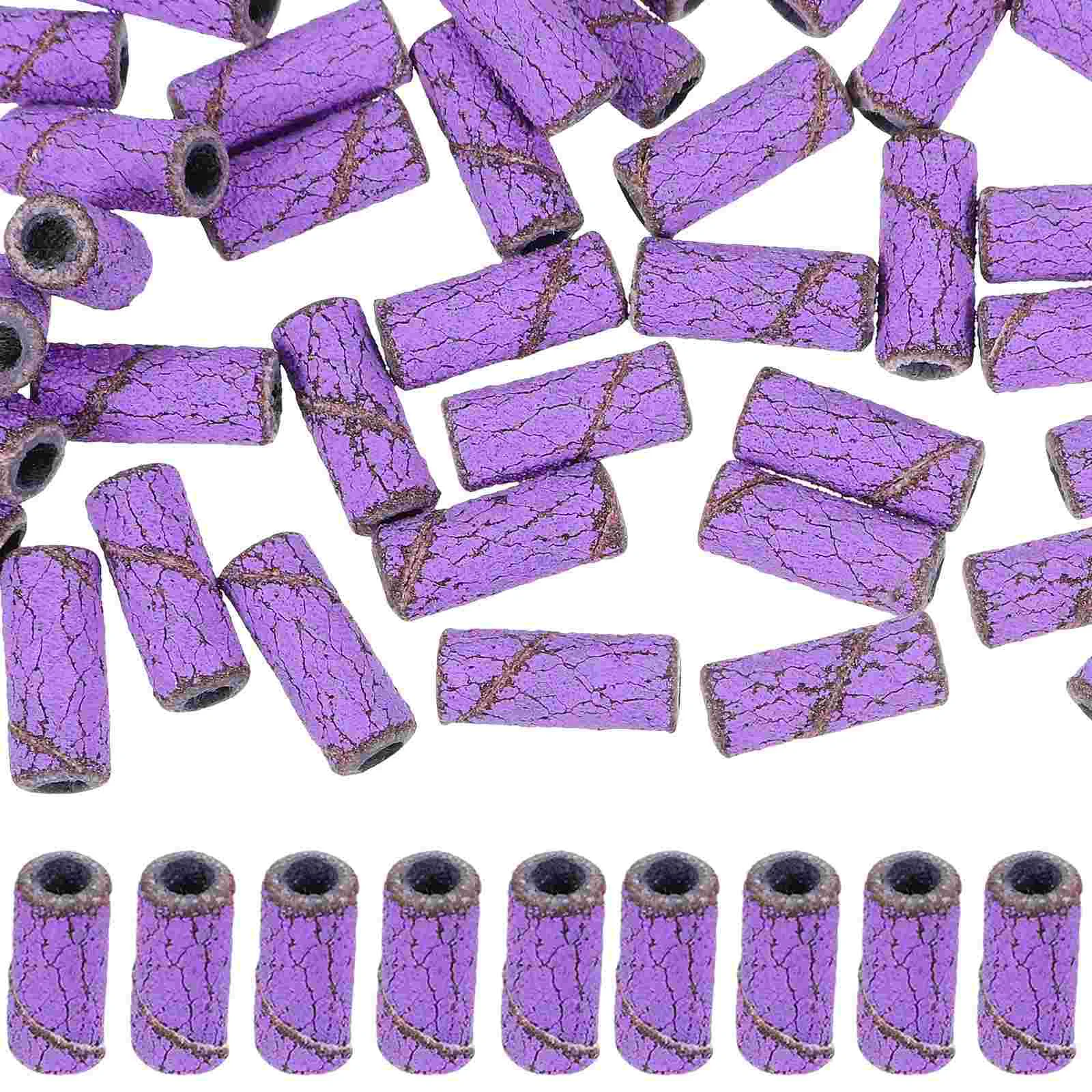 

50 Pcs Manicure Nail Sanding Rings Mini Bands Portable Drill Bits Bearing Small