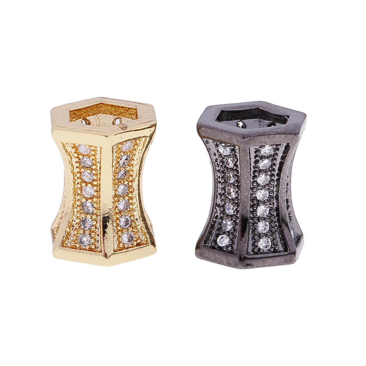 

Brass Inlaid Zirconium Slender Waist Beads DIY For Making Bracelet Necklace Jewelry Accessories