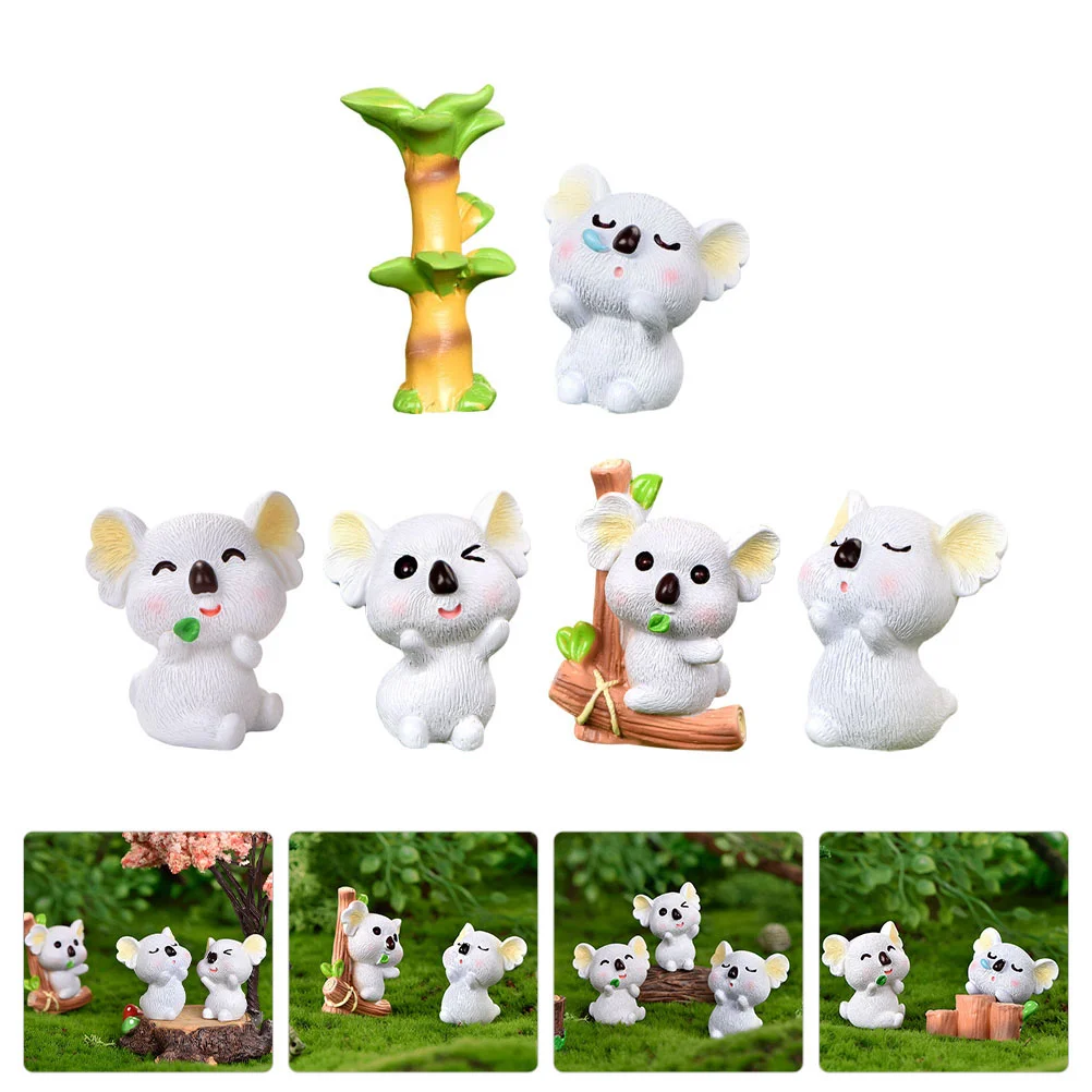 

Koala Garden Decoration Miniature Decor Party Birthday Animal Mini Figurines Supplies Resin Figurine Statue Ornament Landscape
