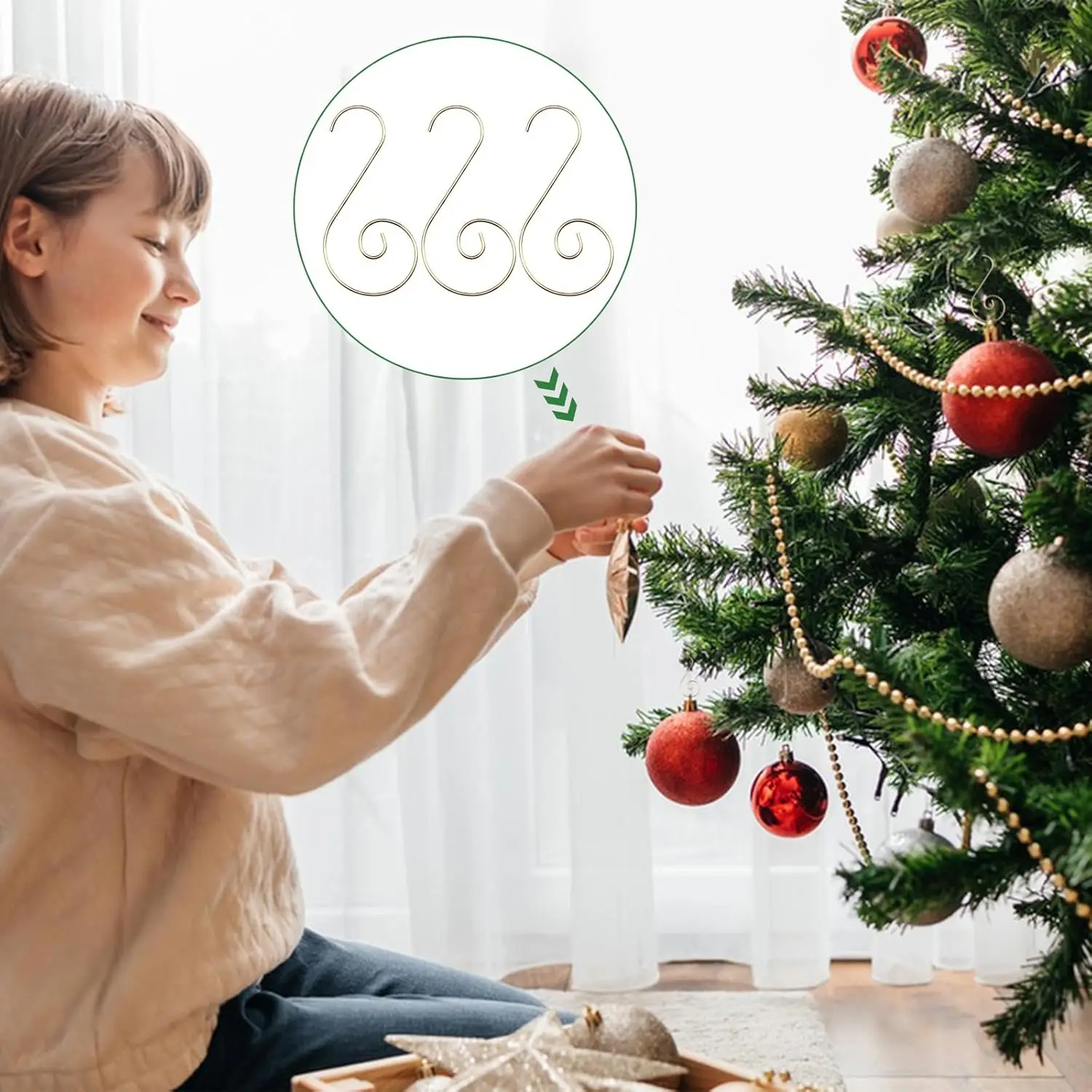 20-100 шт. крючки для рождественских украшений вешалки маленькие металлические