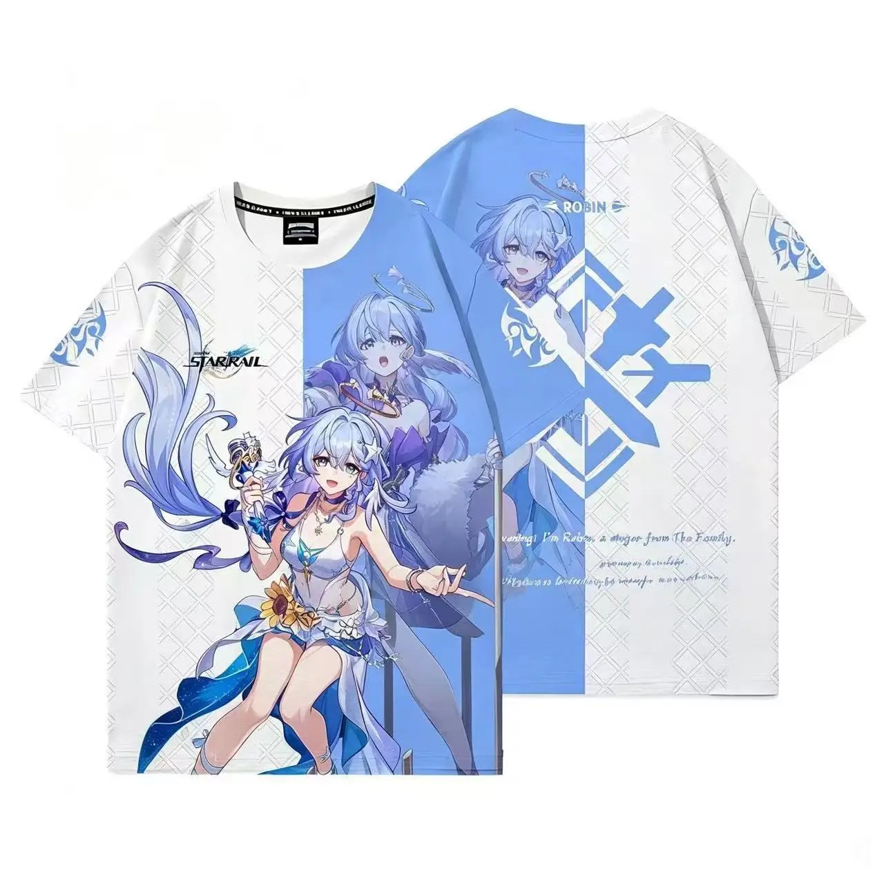 Фото Футболка Games Honkai Star Rail с 3D-принтом Авенчерина, модные футболки для косплея в стиле Харадзюку, топы с короткими рукавами и круглым вырезом, летняя одежда №4