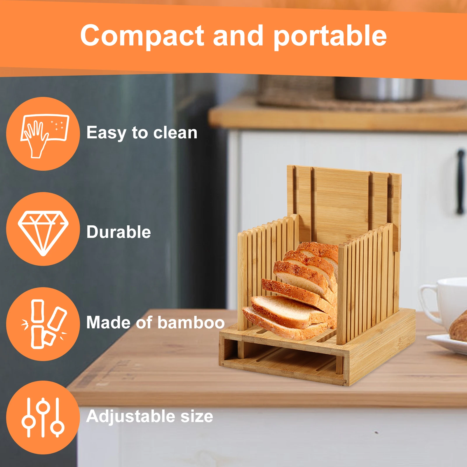 Ручная нарезка для хлеба с регулируемой шириной лезвие из нержавеющей стали