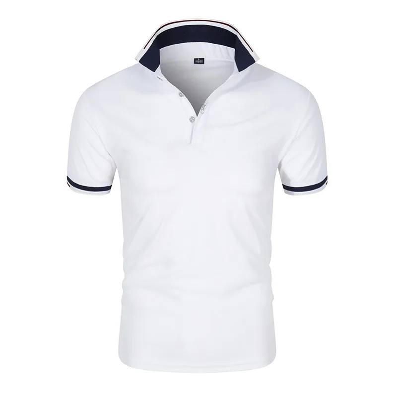 

New Men's T-shirt Brand High-quality Pure Cotton Polo Shirt For Men With Letter Printing Polo Brand Men's Casual Patchwork 2023