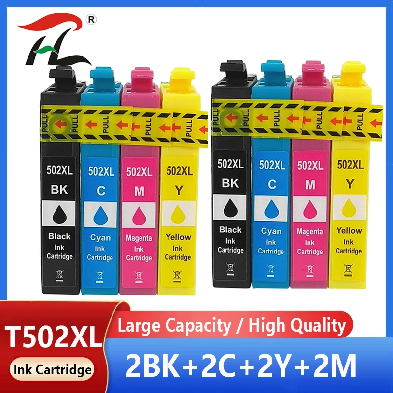 

T502XL 502XL Compatible Ink Cartridge T502 XL For Epson Expression Home XP-5100 XP-5105 WorkForce WF-2860DWF