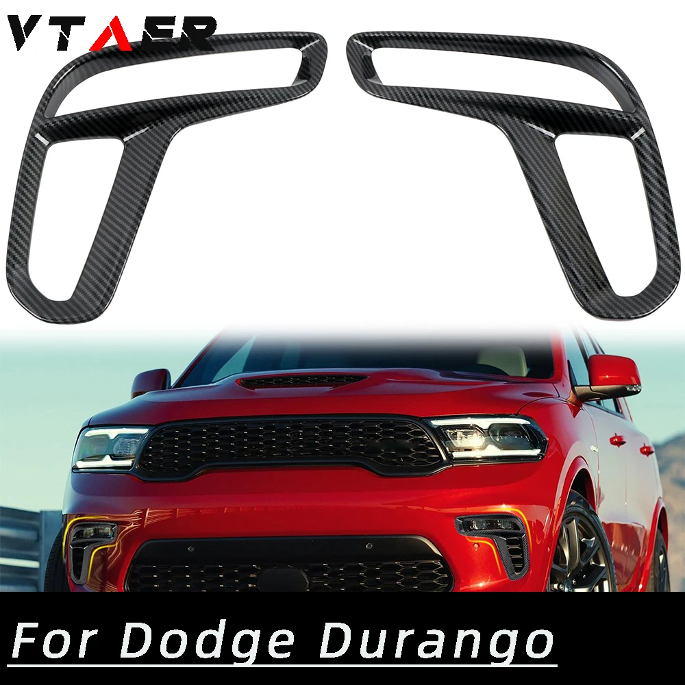 

For Dodge Durango 2021 2022 ABS Exterior Parts Accessories Front Fog Light Cover Trim 2pcs Car Styling