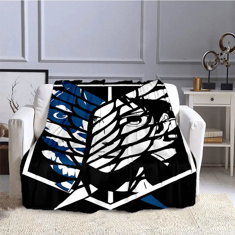 

Attack on Titan Wings of Liberty Anime Blanket Soft Cozy Blanket Flannel Blanket Kids Blanket Home Travel Blanket Gift