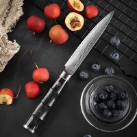 5 inches forging utility knife damascus steel kitchen tools for maet paring universal fruit knife wood handle cooking knives