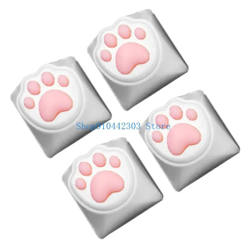 Фото 652F Силиконовый колпачок CatPaw, прозрачная анимация, сменный колпачок для клавиатуры из ПБТ №4