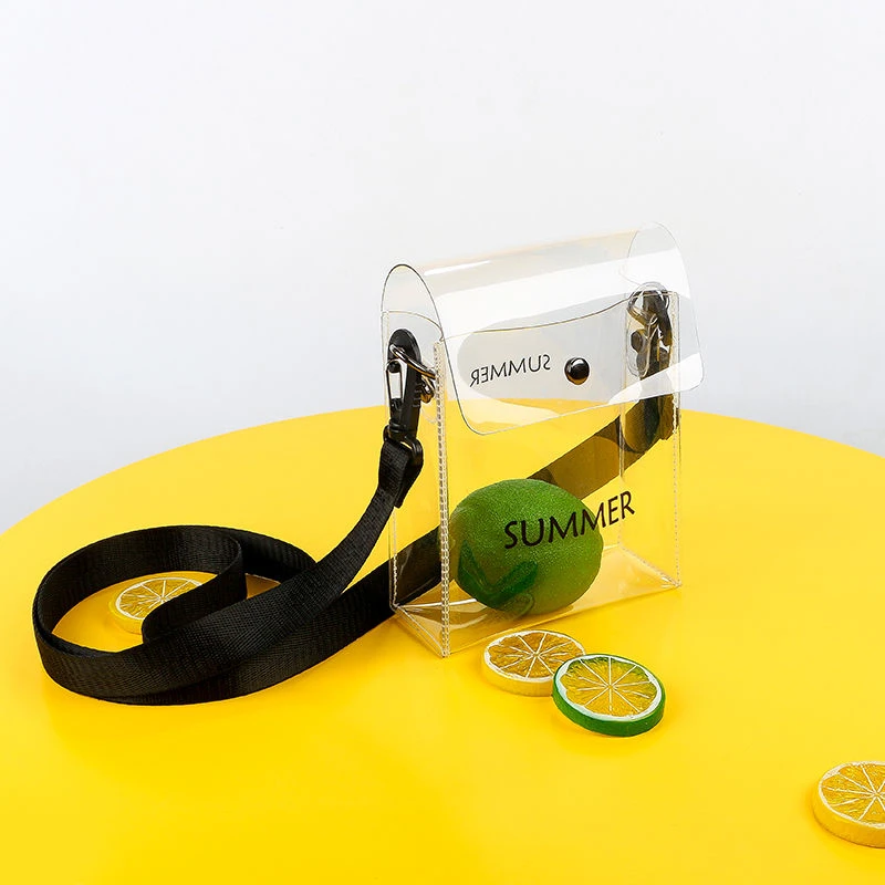 

Women Transparent Shoulder Bag 2021 Summer Mobile Phone Cosmetics Crossbody Jelly Easy to Match Ins Fashion Portable Blue Purple