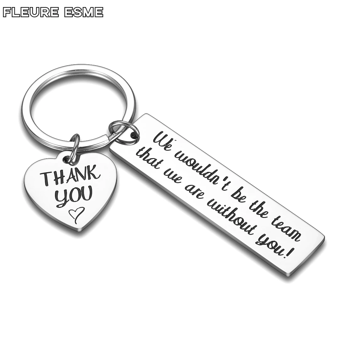 

Employee Appreciation Keychain Gift for Coworker Work Team Player Instructor Thank You Key Charm for Leader Social Worker Boss