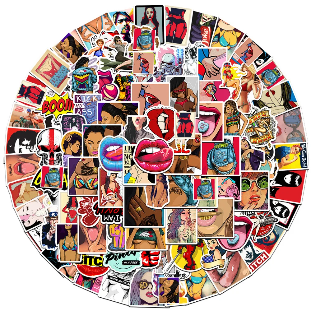 

10/30/50/100pcs Anime Beauty Sexy Stickers Hentai Waifu Decals Graffiti Phone Case Luggage Laptop Motorcycle Sticker for Adults