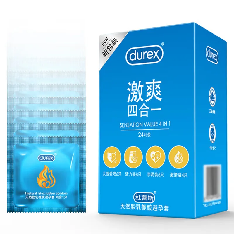 Натуральные латексные презервативы Durex 4 типа ультратонкие смазанные