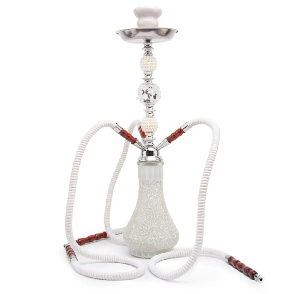 

Three Pipes Medium Glass Hookah Set Smoking Steamers Complete Chicha Tools Shisha For Smoke Hooka Nargile Full Set Narghile Kit