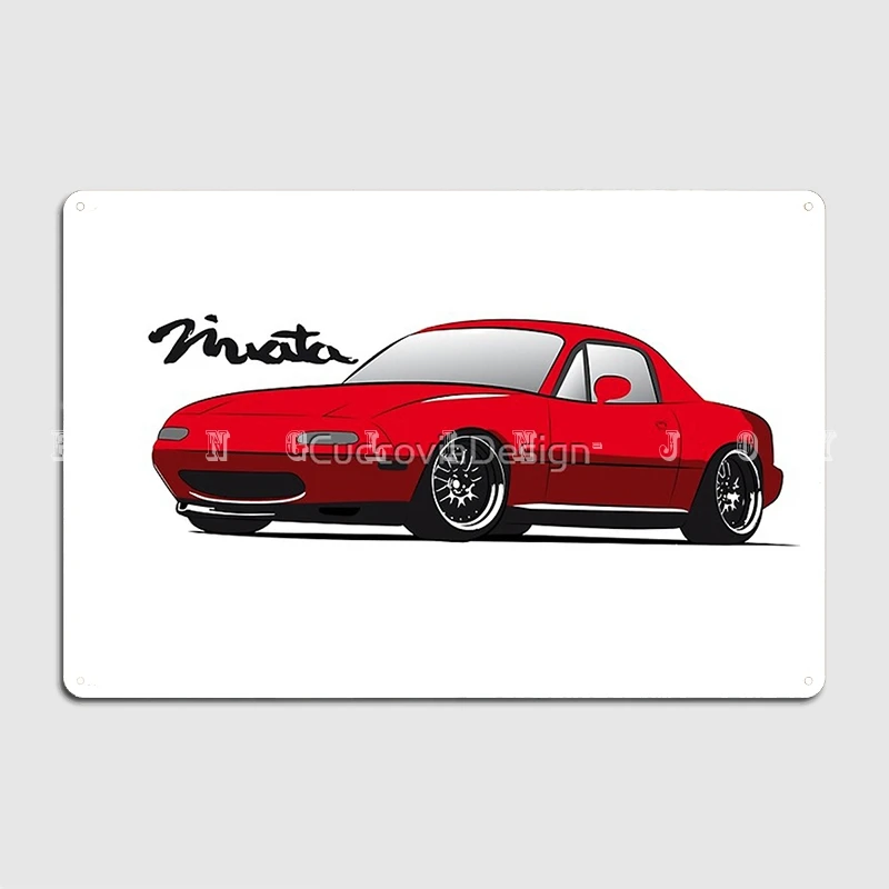 

Red Miata Na Poster Metal Plaque Club Party Garage Club Classic Plaques Tin Sign Poster