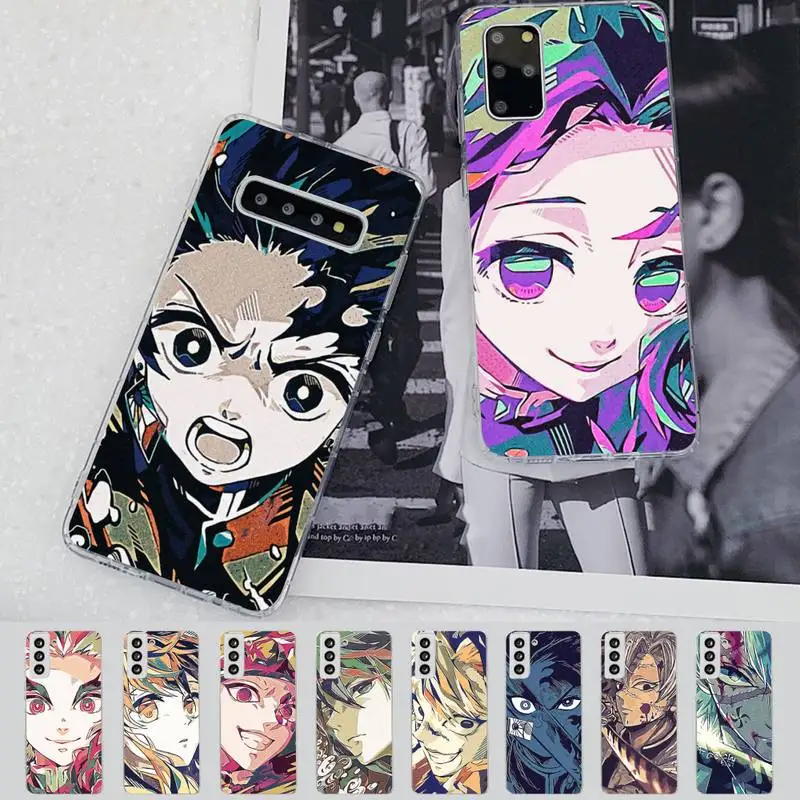 

Anime Demon Slayer Kimetsu Phone Case for Samsung S21 A10 for Redmi Note 7 9 for Huawei P30Pro Honor 8X 10i cover