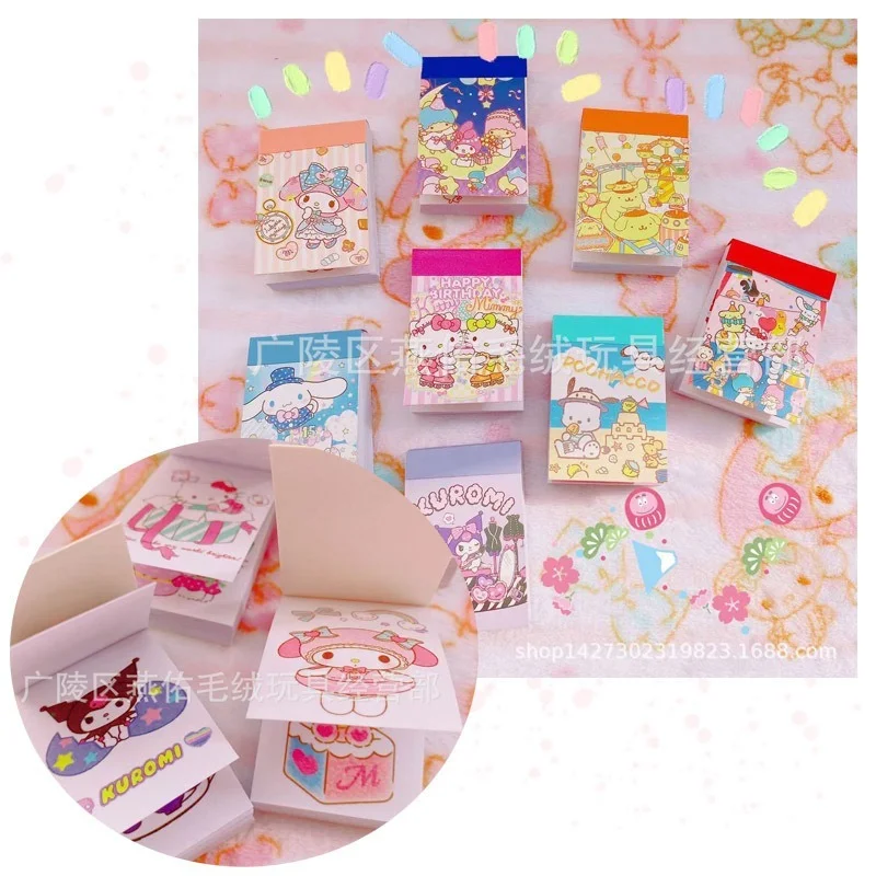 

Anime My Melody Cinnamoroll Kuromi Purin Dog Cartoon Creative DIY Handbook Sticker Kawaii Pattern Children Student Sticker Book