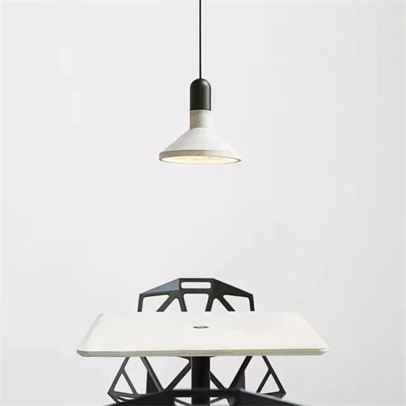 Дизайнерский промышленный бетонный подвесной светильник для обеденного стола