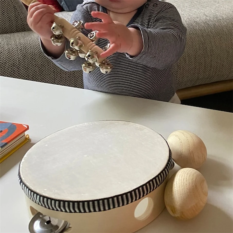 

Wooden Toys Montessori Wooden Music Rattle Sensorial Materials Educational Toys For Children Teaching Aid Christmas Gift E86Y