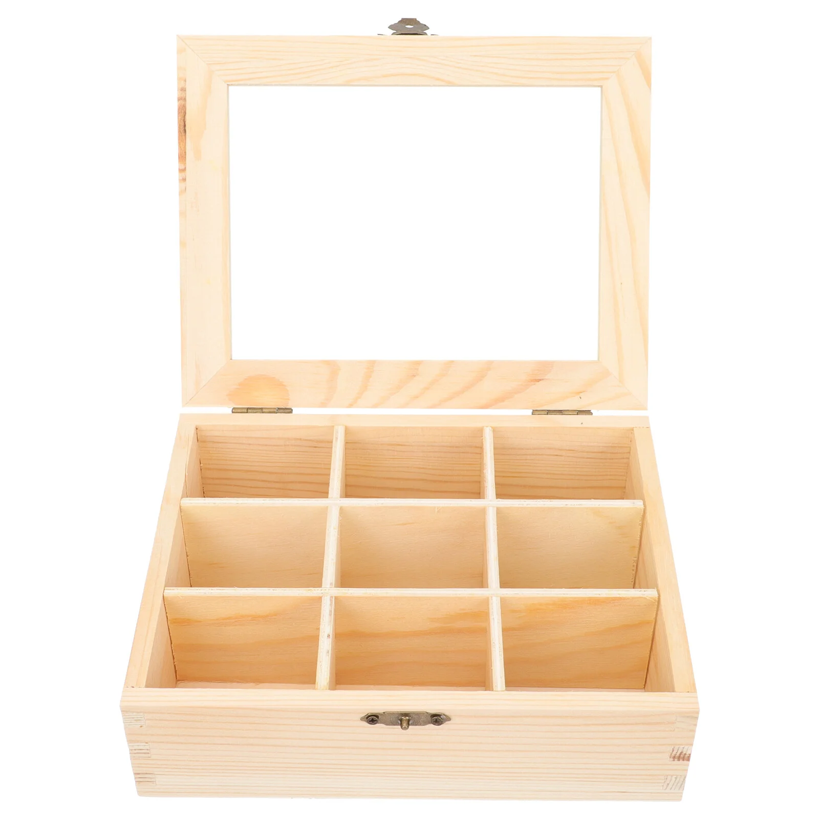 

Tea Bag Box Organizer Bags Coffee Sugar Wooden Stand Pouch Glass Storage Bamboo Drawer