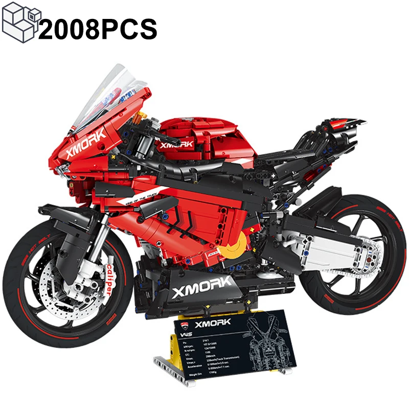 

2023 Новинка 2008 шт. городской технический Ducatis V4S мотоцикл строительные блоки мотоцикл гоночный автомобиль Кирпичи игрушки для мальчиков детские подарки