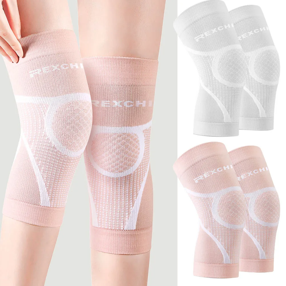 

1pair Sports Kneepad Men Women Pressurized Elastic Knee Pads Support Fitness Gear Basketball Volleyball Brace Protector Bandage