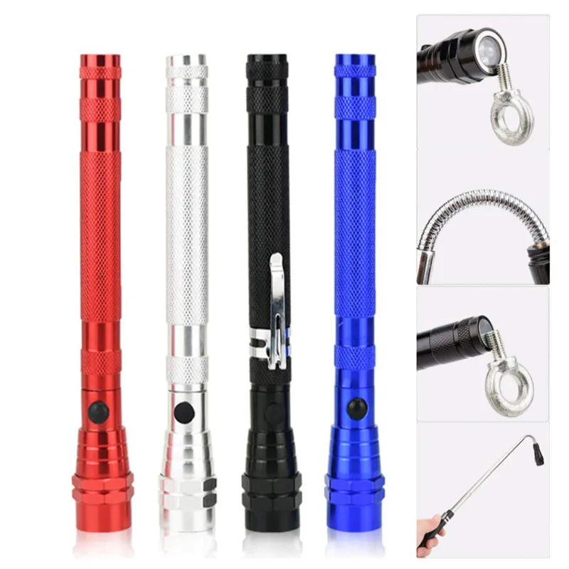 

Lamp Head Torch 3 Portable Magnet Flexible Flashlight Telescopic Flexible Lamp Light Pick Flashlight Tool With Up A